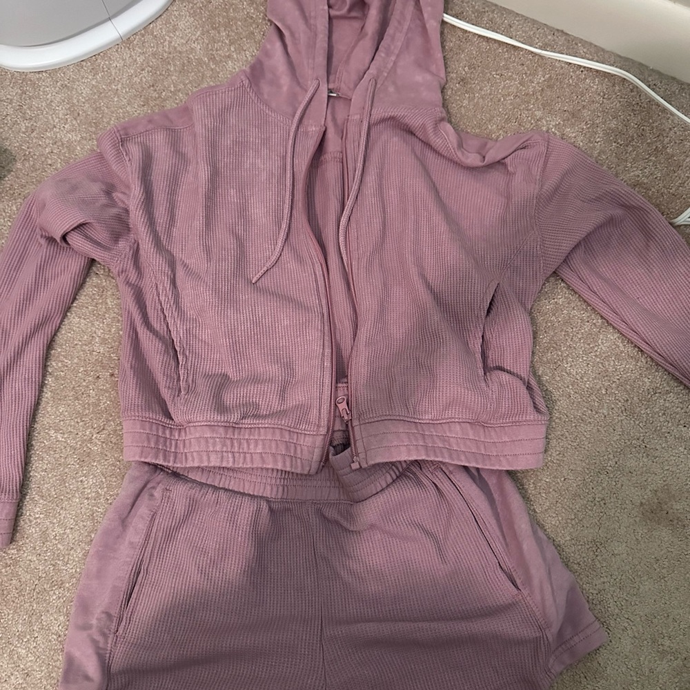 Hippie Rose Dusty Pink Ribbed Set